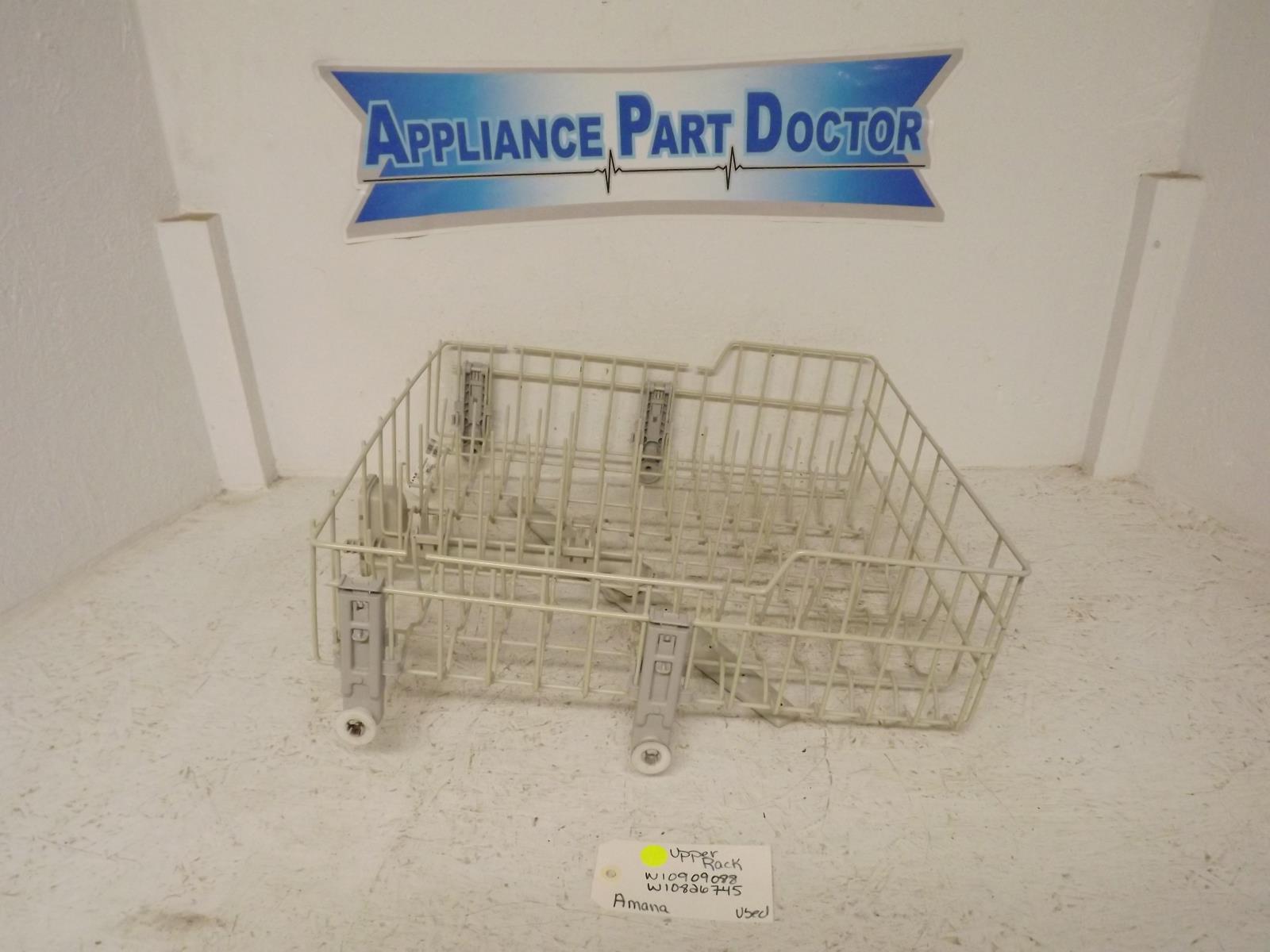 Amana Dishwasher W10909088 W10826745 Upper Rack Used Amana Dishwasher W10909088 W10826745 Upper Rack Used